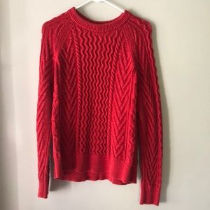 Red Cable knit Sweater